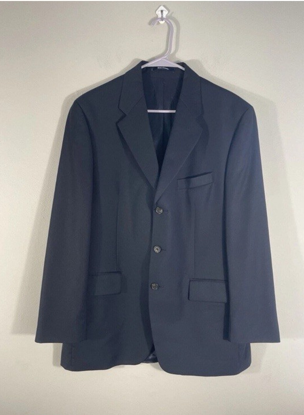 Lauren Ralph Lauren Lord Taylor Wool Cashmere Blazer Jacket Men 42R Dark Blue
